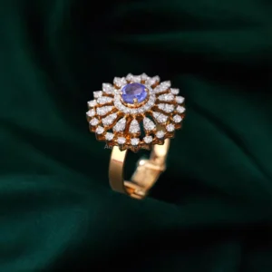 Sapphire Bloom Diamond Ring