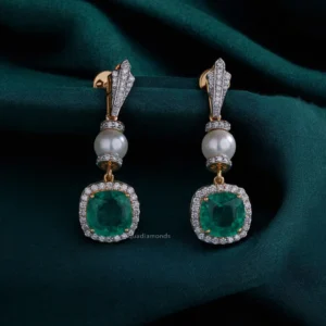 Pearl & Emerald Halo Drops
