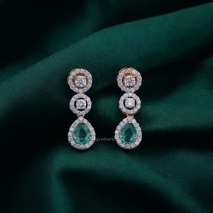 Triple Halo Emerald Drops