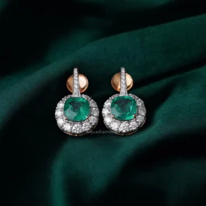 Crown Jewel Emerald Earrings