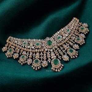Emerald Bridal Cascade Choker