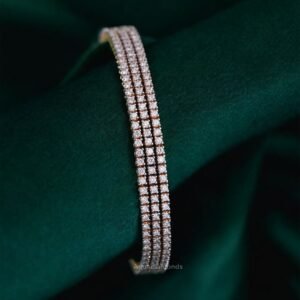 The Rose Gold Trident Diamond Bracelet