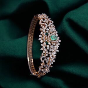The Rose Gold Flora Emerald Accent Bracelet