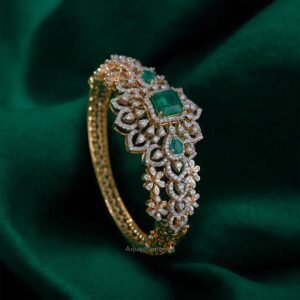 The Regal Flora Emerald Statement Bracelet