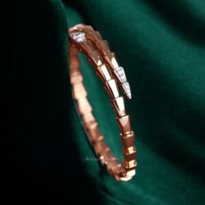 The Golden Viper Diamond Accent Cuff