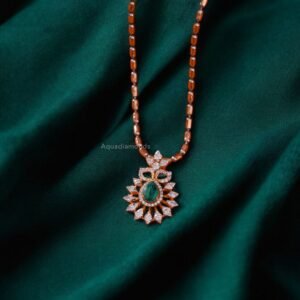 Sunburst Emerald Pendant