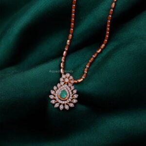 Emerald Teardrop Petal Pendant