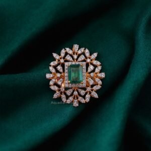 Grand Emerald Sunburst Ring