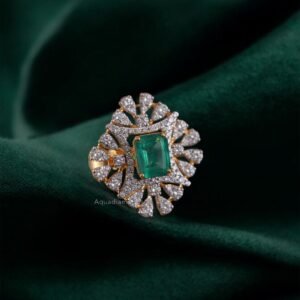 Regal Bloom Emerald Ring