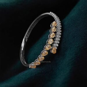 The Sunset Cascade Pear Diamond Bracelet