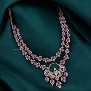 The Royal Pink and Green Multilayer Necklace