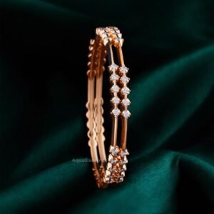 Rose Gold Interlaced Diamond Bangle