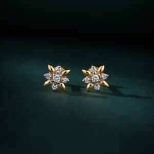 Celeste Bloom Diamond Stud Earrings